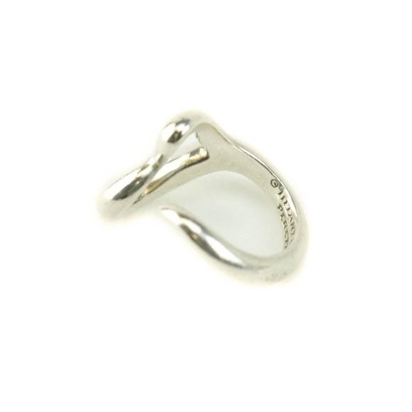 TIFFANY & CO "Elsa Peretti": Sterling Silver, "Open Heart" Ring Sz: 7 (1455) - Picture 3 of 5